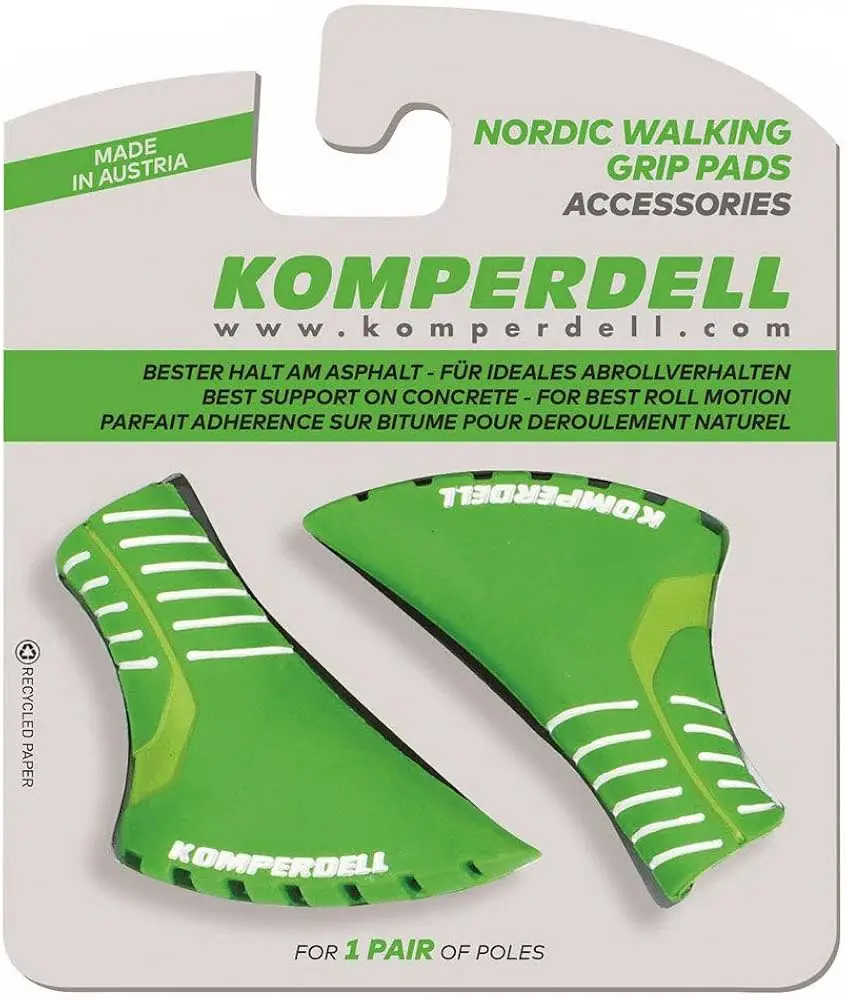 Stopki do kijków nordic walking zielone gumowe 2 szt Komperdell - obrazek 2
