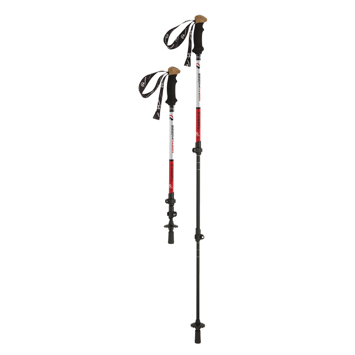 Kije trekkingowe Northfinder Sherpa — aluminiowe, regulowane